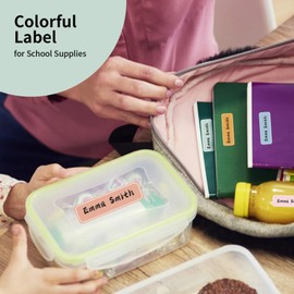 Self-Laminating Waterproof Water Bottle Labels - 320PCS Colored Write-on Name Label Stickers for Baby Daycare, Kids School Supplies and Home Organization