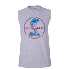 Shelby Cobra Ford Mustang Muscle Shirt American Muscle Ford Racing Sleeveless Grey Large