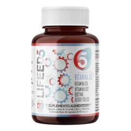 Capsulas Vitaminas B3 B5 B12 Biotina Acido Folico Lifeed5 Sabor Sin Sabor