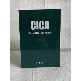LAPCOS Cica Sheet Mask, Daily Face Mask With Cantella Plant Extract 5 Pack