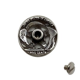 Cowboy Craft 3/4" Antique Engraved Ranger Star Conchos Leathercraft Art Belt Tack Saddle Conchos, Pack of 10 PCS