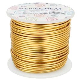Benecreat Total Length 99.8 ft (30 m) Wire Diameter 0.08 inch (2 mm) Yellow Aluminum Wire, Colorful Accessories, Beads, Crafts, Artistic, Crafts, Auxiliary Materials