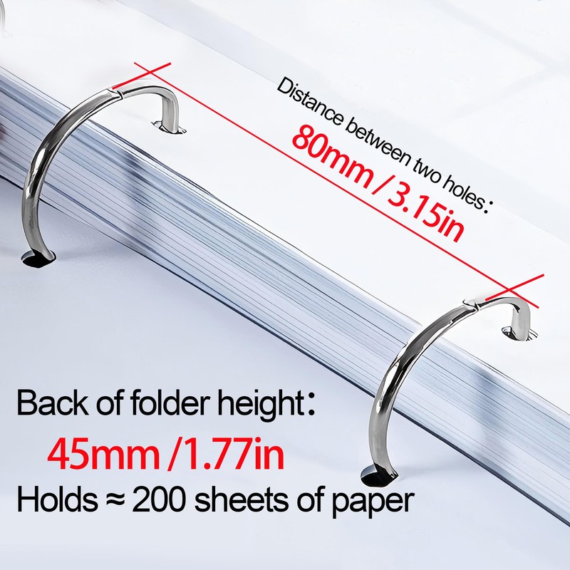 A4 Ring Binders, Pack of 2 Folders 45mm - Ideal