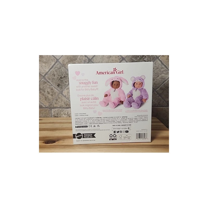 American Girl Bitty Baby Playful Pink Bunny & Loveable Lavender