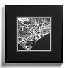 Singapore Paper Cut Map White 30x30 cm Paper Art