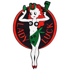EagleEmblems PM9153 Patch-Nose Art,Lady Luck (10'')