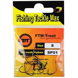FTM Spoonhaken Barbless - 10 Trout Hooks for Blinker, Size: 8