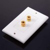 8 Pack Single Gang 1.0 Speaker Wire Wall Plate (Banana