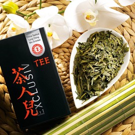 Schrader | Grüner Tee | Lung Ching First Grade | aromatischer Grüntee lose | Bio-Qualität aus China | 100g