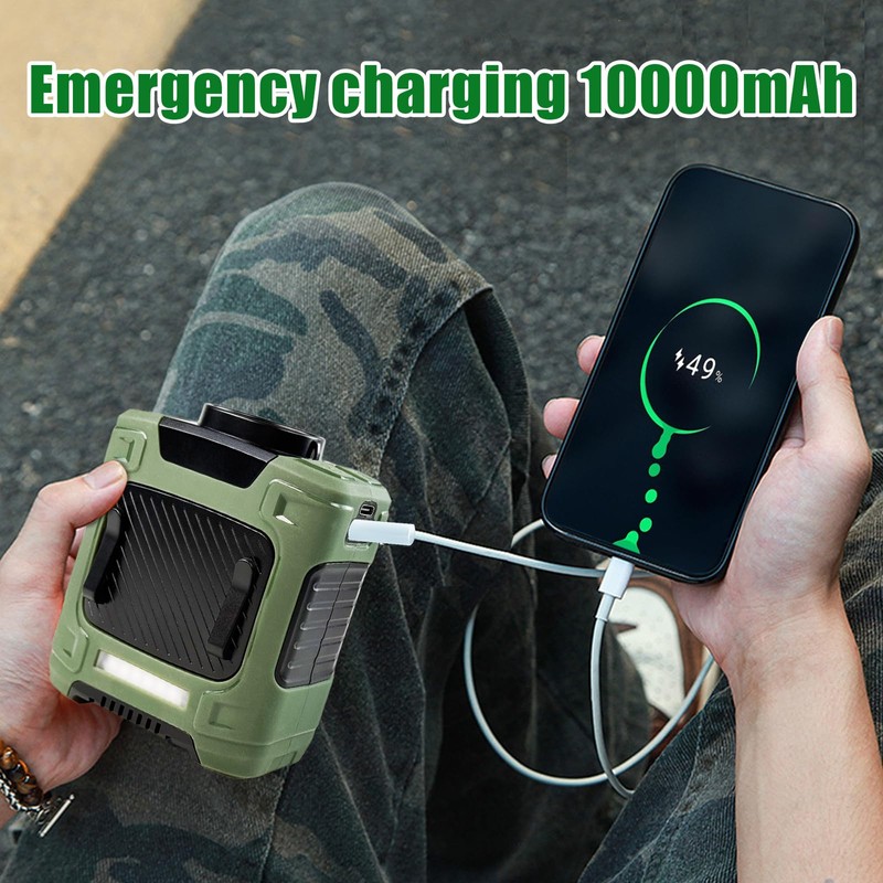 Flylin Waist Fan, 10000mAh Rechargeable Portable Waist Clip Fan with