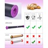 PROKITCHEN Silicone Rolling Pin with Thickness Rings, Adjustable Silicone Rolling