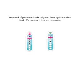 Homemade Water Bottle Planner Stickers #68 / Kawaii Planner Stickers  / Journal /