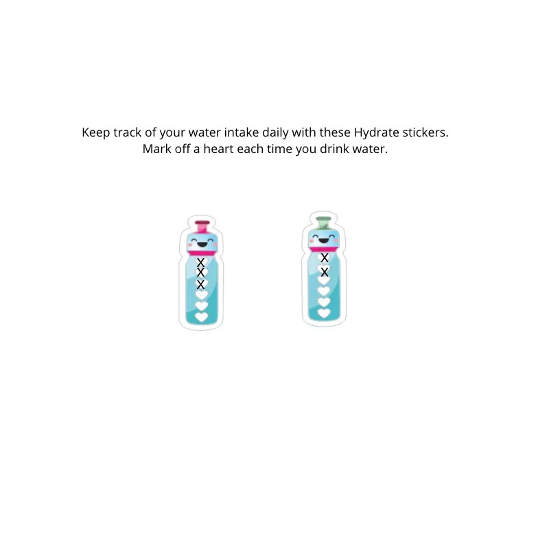 Homemade Water Bottle Planner Stickers #68 / Kawaii Planner Stickers 
