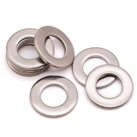 Blue Eyes Flat Washers Made of Stainless Steel DIN 125 A2 Washers Body Washers Rustproof Flat Washers for Screws & Nuts & Threaded Rod (M6, 50)