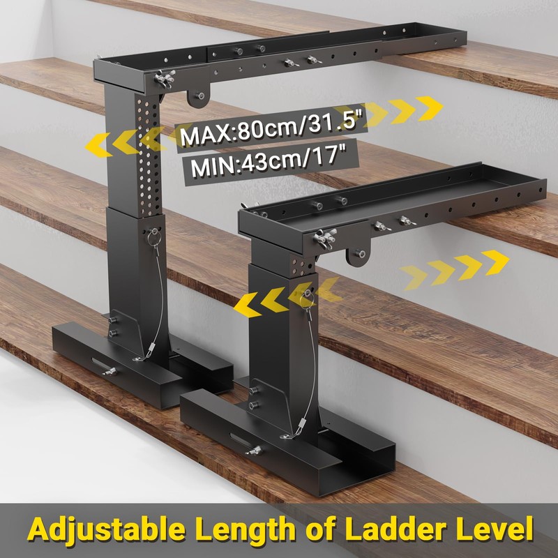 Foldable Heavy-Duty Ladder Extender PRO | Thickened Ladder Leveler for