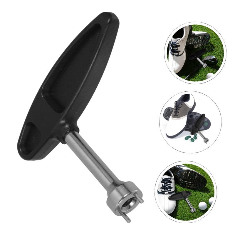 BIUDECO Tools Gearless Spike Wrench for Shoes Long Pegs Black