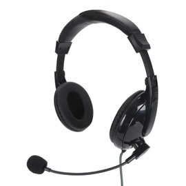 Wired Gaming Headset, 3.5mm Audio Jack Over Ear Headphones, Noise Cancellation Headsets with Rotatable Microphone, PU Leather Earmuffs, for Online Course Teleconference