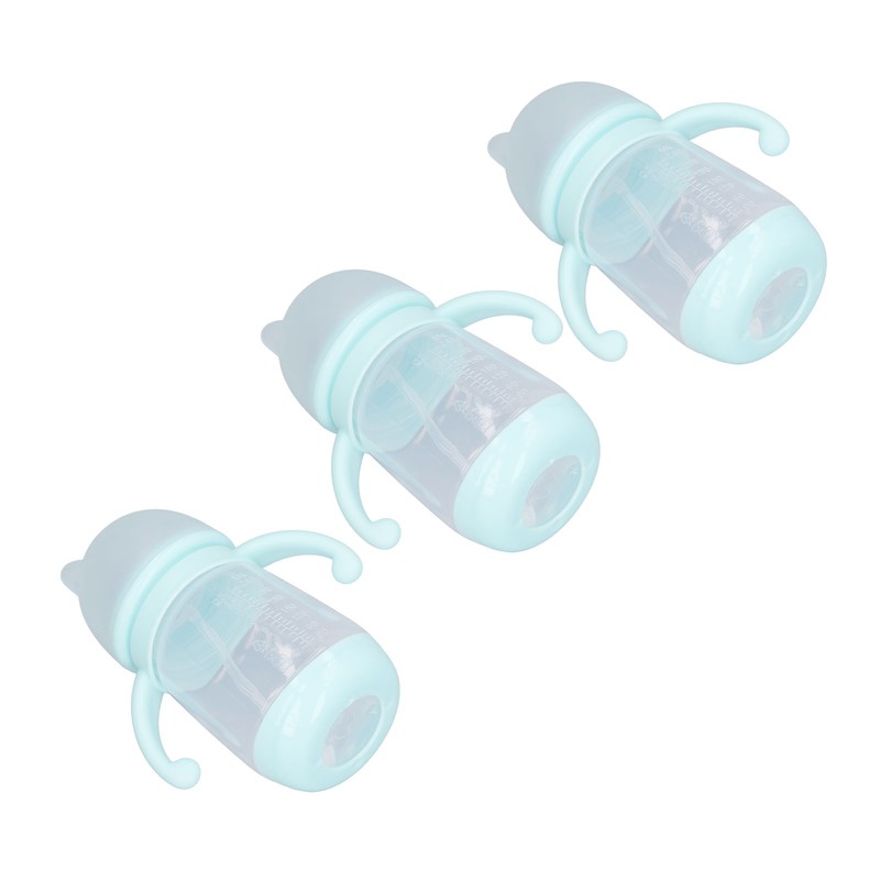 3pcs Self Grip Baby Bottle Bear Shaped Detachable Leakproof Infant