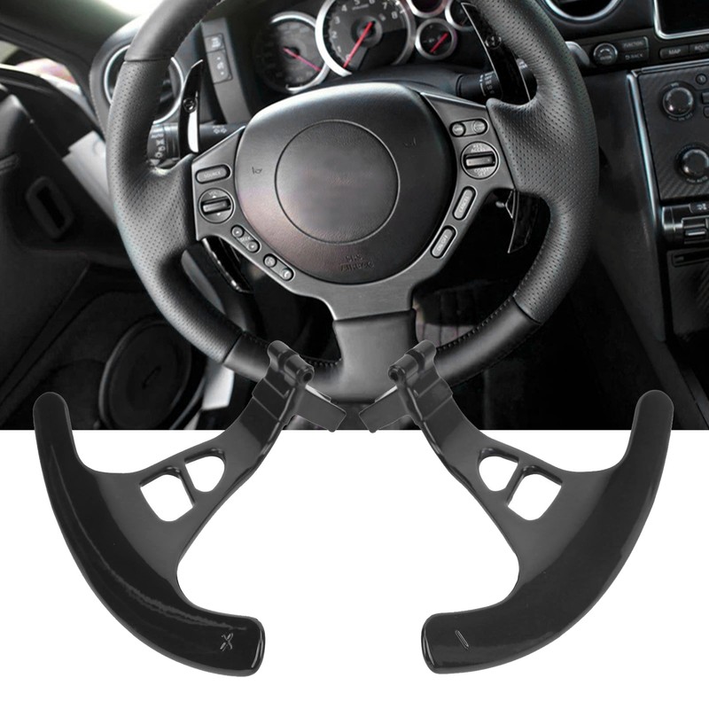 2PCS Shifter Paddle Aluminium Alloy Decor Replacement for Nissan GTR