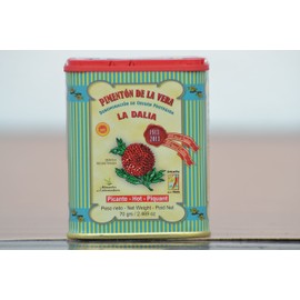 Smoked Hot Paprika, Pimenton De La Vera Picante Set of 2 Tins From Spain 2.5 Oz / 70 Gr Each