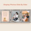 Golden State Art, 5x7 Three Picture Frame Trifold Hinged Photo