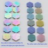 AONUOAO 100 pcs Hexagon Iridescence Stained Glass Pieces Mosaics for
