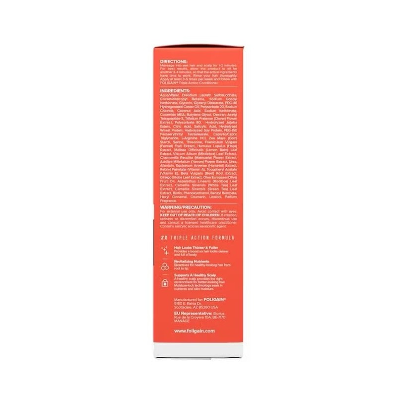 FOLIGAIN Stimulating Shampoo for Thinning Hair For Men with 2