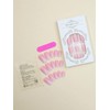 24-Piece Press On Nails, Medium Square Pink Ombre, Glossy False