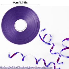 Zolunu Purple Shiny Curling Ribbon, 2 Rolls 5mm Metallic Ribbons for Balloons String Party Shiny Metallic Ribbons for Gift Wrapping Crafting, Bows, Birthday, Christmas, Wedding Party Decorations
