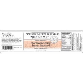 Terrapin Ridge Farms Champagne Garlic Honey Mustard – One 10.5 Ounce Jar