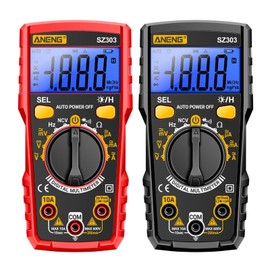 perfeclan Multimeter Tester Multifunctional Current Meter Smart Tester Robust Electrical Tools Handheld Multitester for Vehicles Black