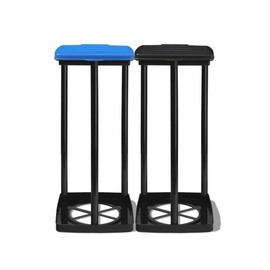 LuminaD Household Trash Bag Holder 2P for Recycling and Waste Separation Option 1: Tinto Black Bag Holder / Option 2: Blue+Black 2P