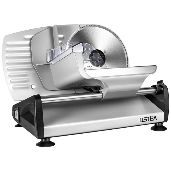 Meat Slicer 200W Electric Deli Food Slicer with Removable 7.5" Stainless Steel Blade, Adjustable Thickness Meat Slicer for Home Use, Child Lock Protection, Easy to Clean, Cuts Meat, Bread and Cheese