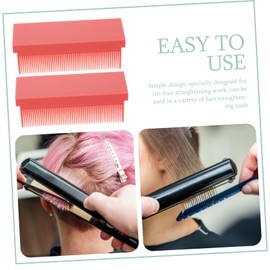 Mikinona 2pcs Hair Straightening Comb Attachments for Heated Brushes Durable Styling Tools for Home and Salon Use Easy Grooming Reduces Performance