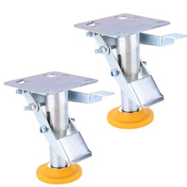 Floor Lock, Adjustable Height Trolley Brake Floor Lock, Manganese Steel 100kg Bearing Trolley Cart Lock with TPU Pad for 4~5in Casters(X-75-32-3) (2)