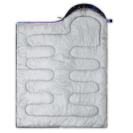 Axolotl Moon Cat Sleeping Bag for Kids Adult Boys Girls,3 Season Lightweight Warm Portable Outdoor Indoor,Waterproof Cold Weather Sleeping Bag with Compression Sack for Camping Backpacking Hiking,Blue