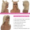 Ubetta White Blonde Lace Front Bob Wig Human Hair, Platinum