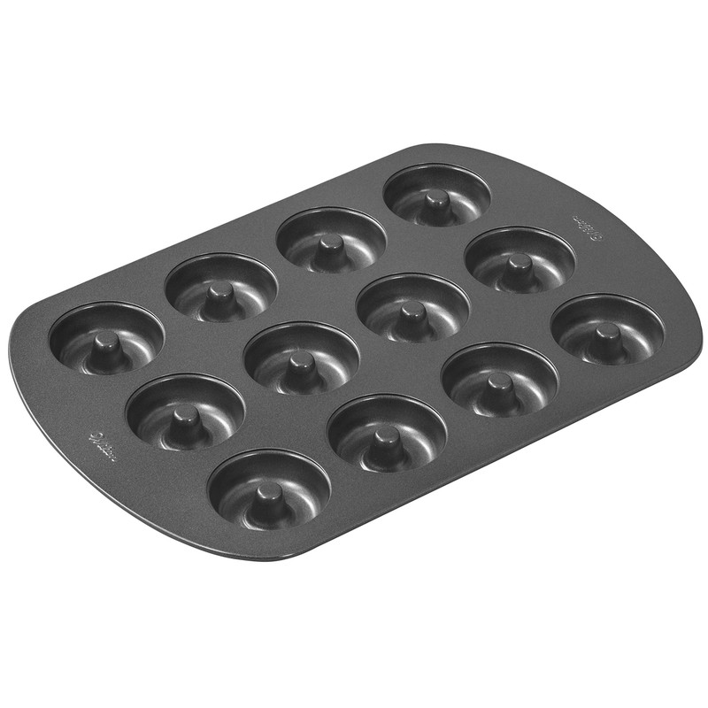 Wilton 2105-2390 Molde para hornear donas, antiadherente, 12 cavidades