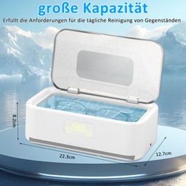 Ultraschallreinigungsgerät,800ml Ultraschallreinigungsgerät Brille,49kHz Hochfrequenz Ultraschallreiniger Mit Pinzette, praktisch für Schmuck,Brillen,Münzen,Rasierköpfe,Gebissreiniger