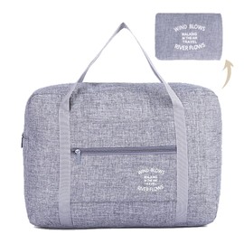 JSTHHTT Travel Duffles 40x30x13CM Grey - Carry On Cabin Bag for Men and Women - Overnight Bag for Airplane Travel - Underseat Cabin Bag- Foldable Duffel Carry On Bag - Personal Item Bag for Flying
