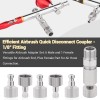 NEOECO Airbrush Quick Disconnect Coupler Release Fitting & Plug, 6Pcs