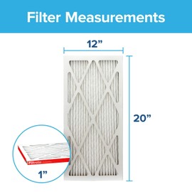 Filtrete 12x20x1, AC Furnace Air Filter MPR 1000 MERV 11, Allergen Defense, 2-Pack (exact dimensions 11.81 x 19.81 x 0.81)
