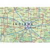 Illinois, Indiana, Ohio and Kentucky Physical Map - 23.3 x