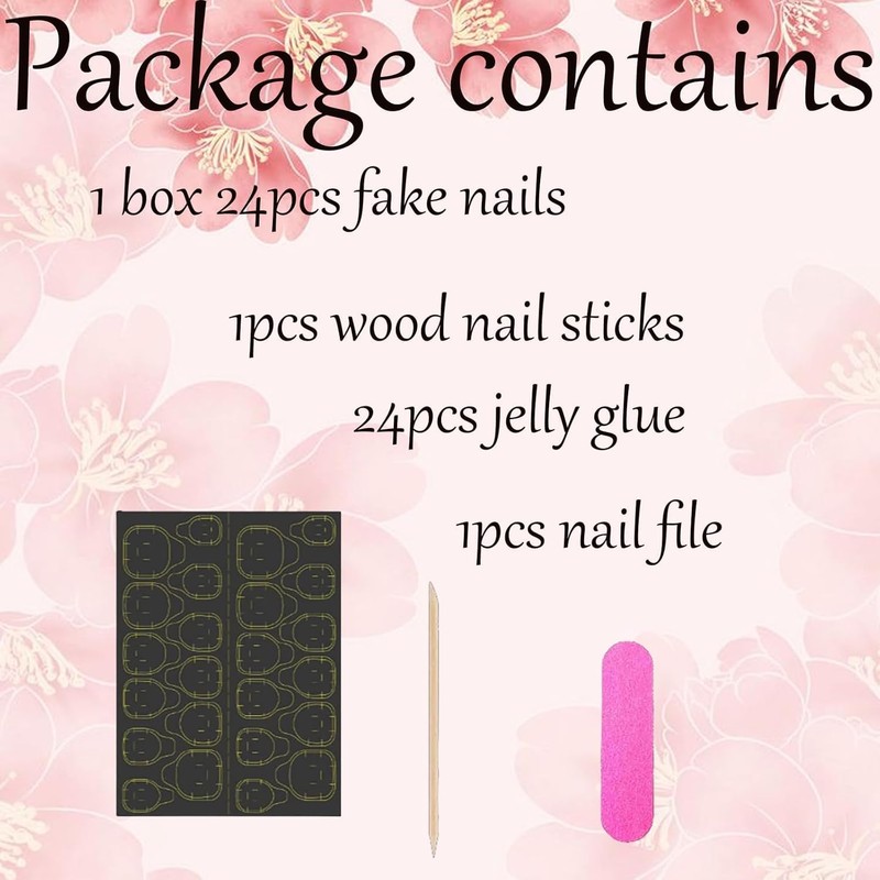 Almond Press on Nails Pink Chrome Fake Nails Glossy Pearl