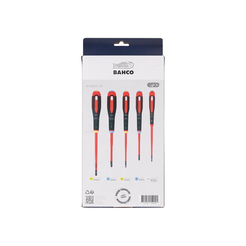 BAHCO Ergo Screwdriver Set Slim Xmas