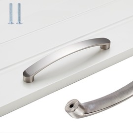 BOOLSFMAM Pack of 4 Furniture Handles, Cabinet Handles, Brushed Aluminium Kitchen Handles, Furniture Handle, Cabinet Handle, Drawer Handles for Drawers, Cupboard Doors, Kitchen Cabinets