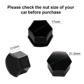 moinkerin Wheel Bolt Caps 17 mm Wheel Bolt Covers for All Cars - Pack of 20