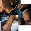 ChainsPro Gold Bracelet 18k Plated 13mm 8.3inch Cool Chunky Bracelets