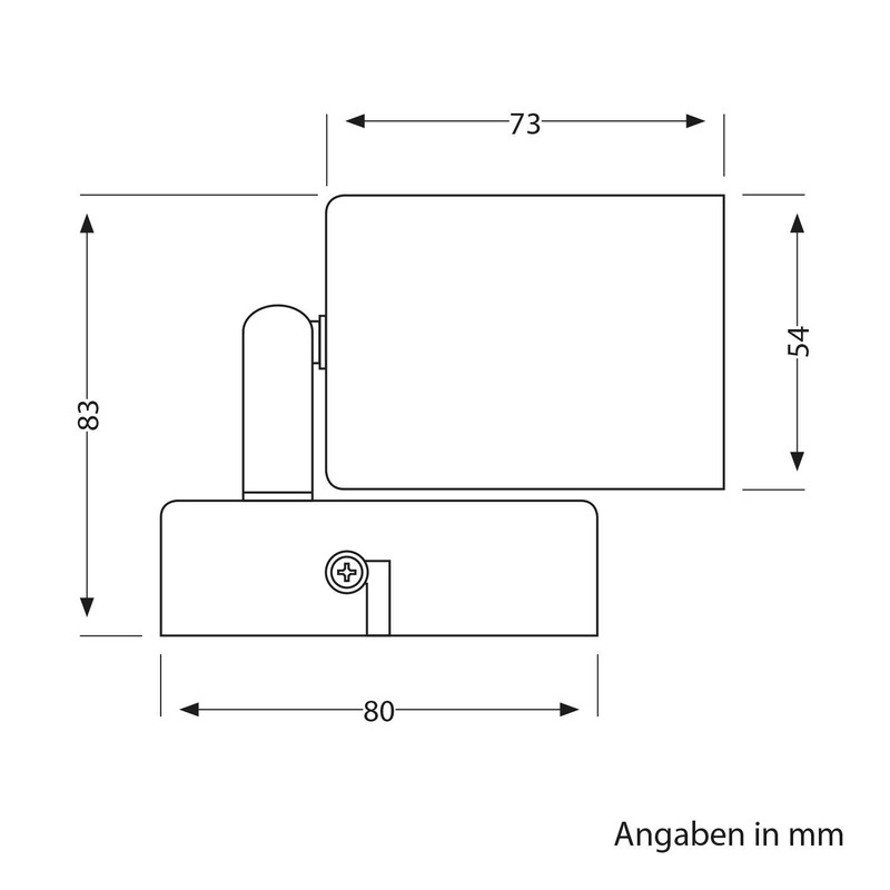 ledscom.de WAIKA Wall Spotlight with Switch, GU10 LED, PAR16, Warm