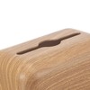 Tissue Box Cover Wood Grain Easy Refill Rectangular Stylish Elegant